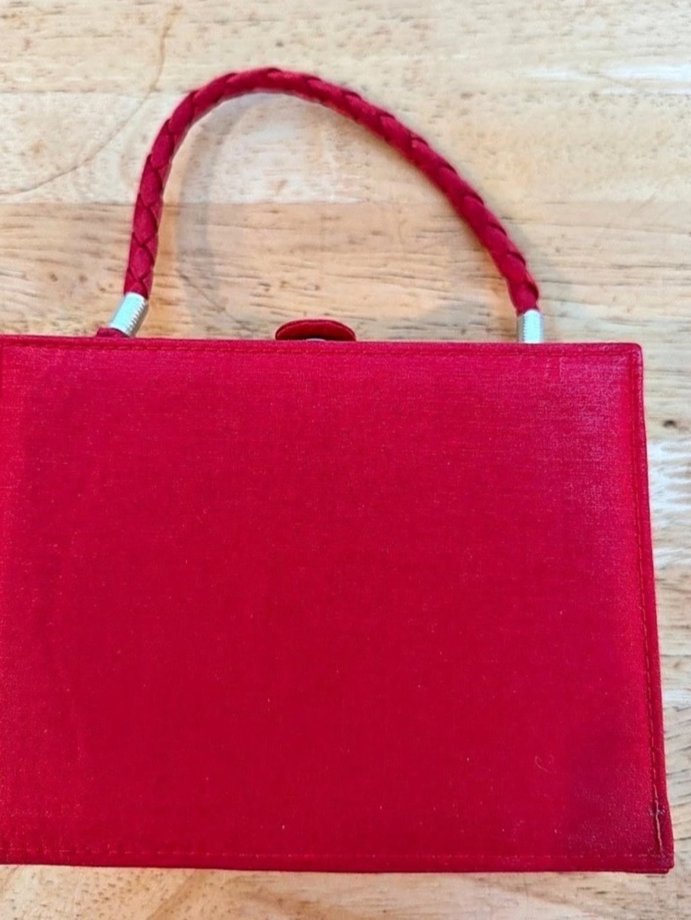 Red Structured Handbag - Picture 4 of 4